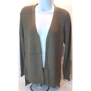 Pinque Olive Green Cardigan Sz S Shoelace Look Accent
